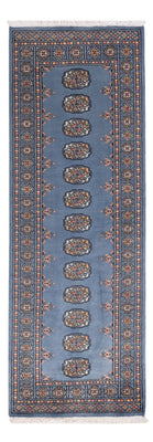 Runner Pakistani Rug - 209 x 76 cm - blue