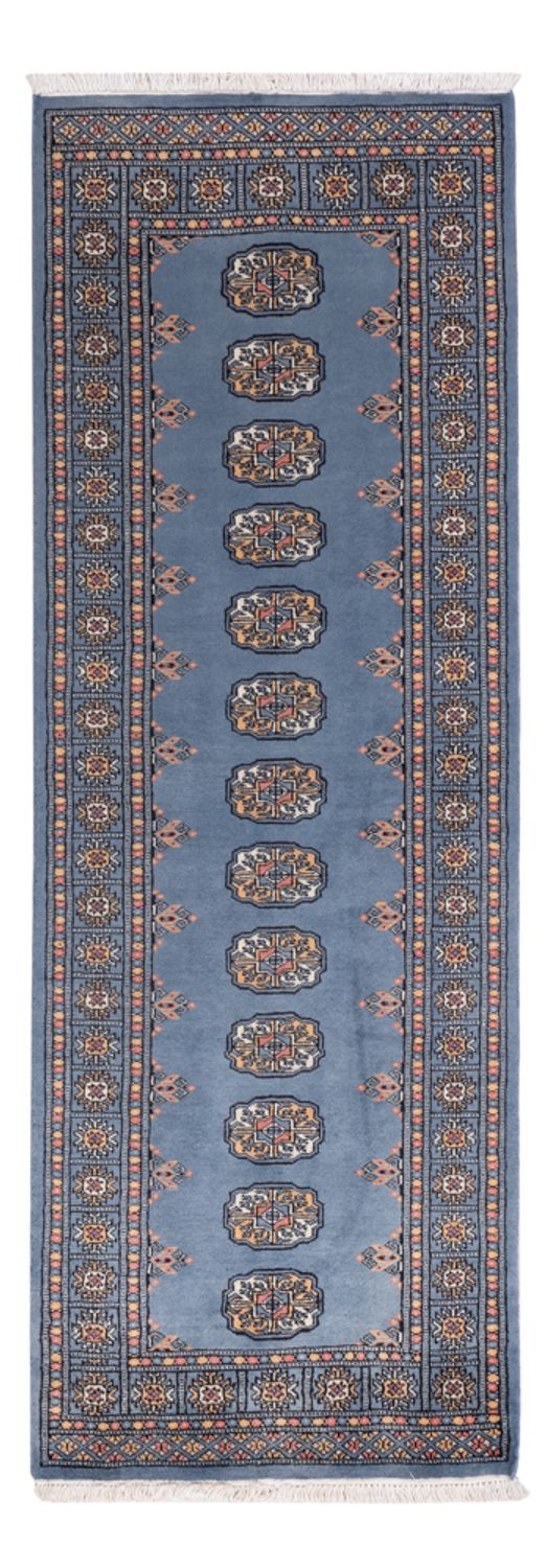 Runner Pakistani Rug - 209 x 76 cm - blue