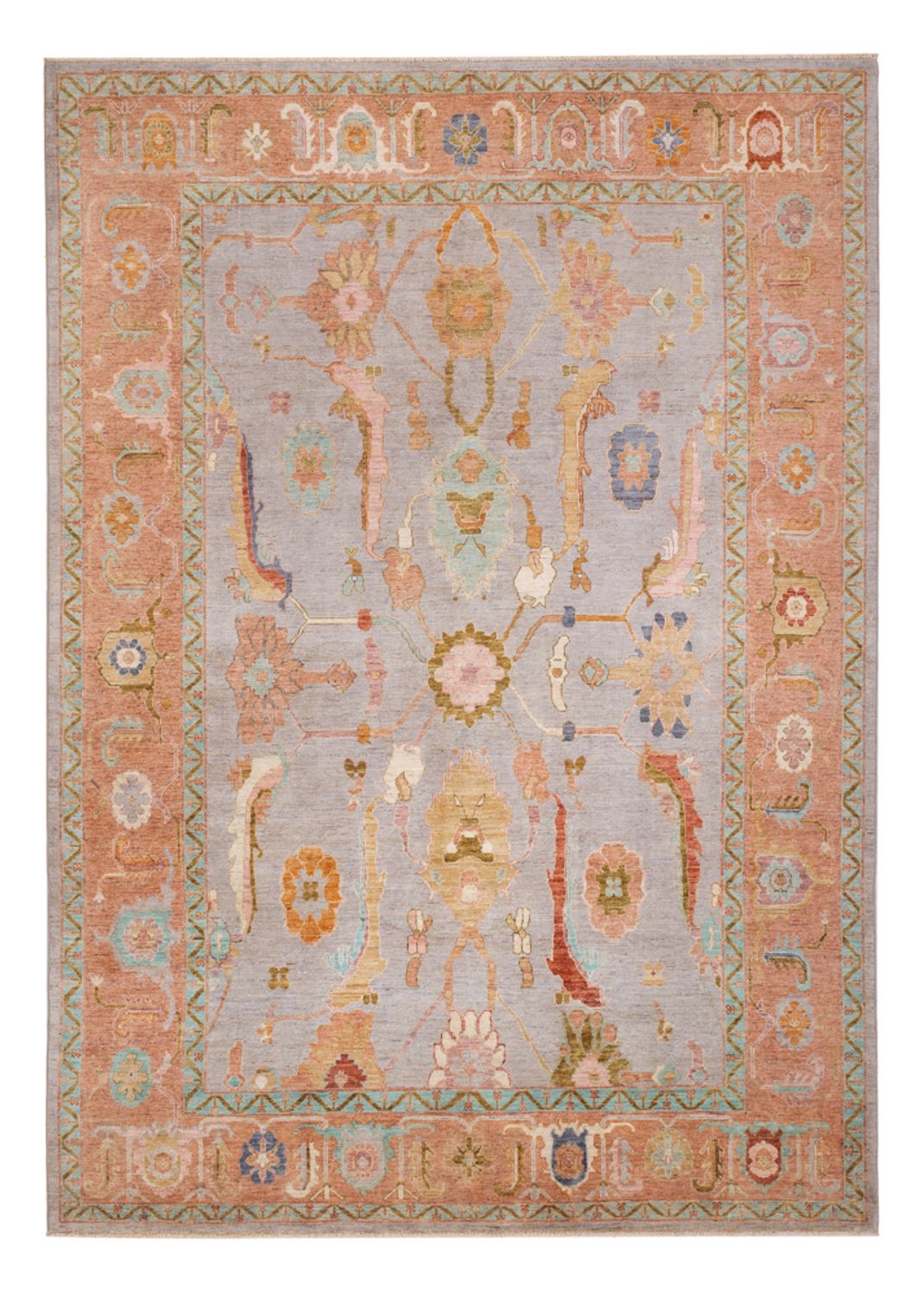 Ziegler Rug - Usak - 346 x 243 cm - light blue