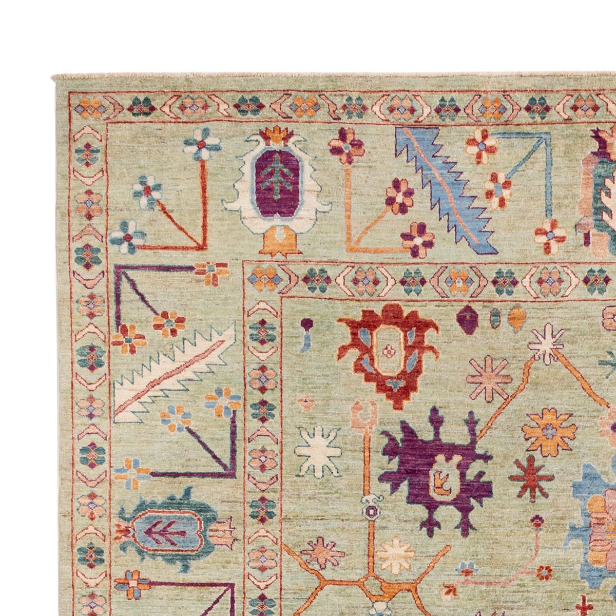 Ziegler Rug - Usak - 336 x 244 cm - light green