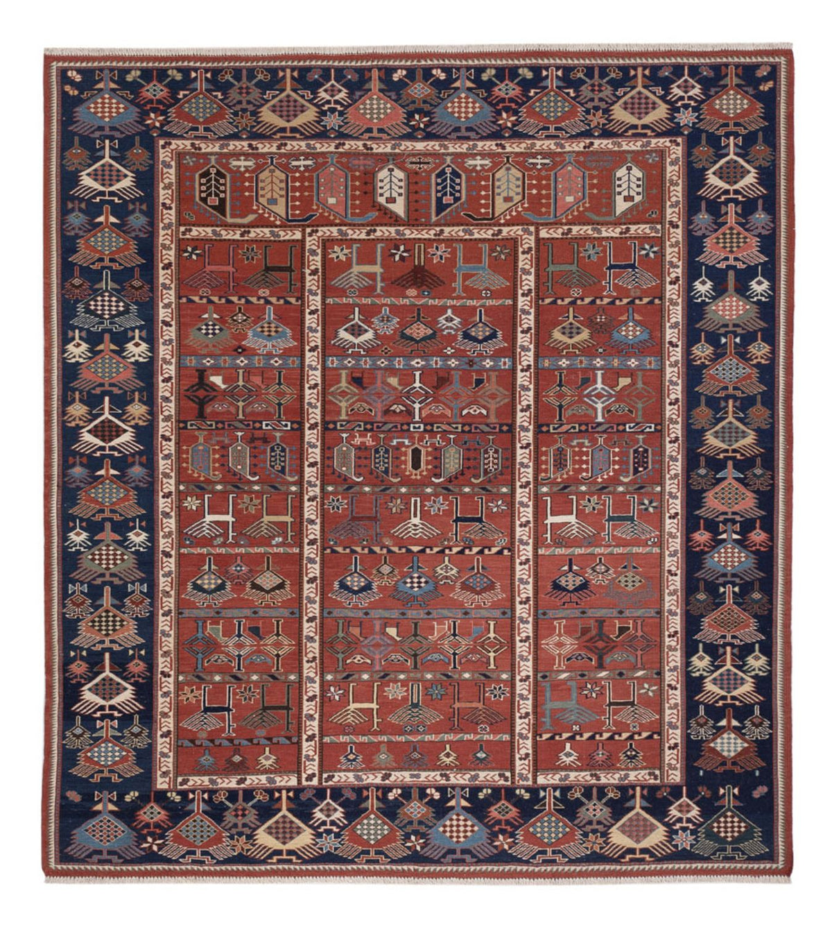 Kelim Rug - Oriental - Soumak square  - 205 x 192 cm - rust