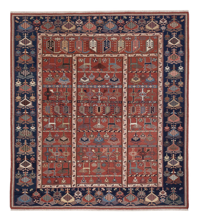 Kelim Rug - Oriental - Soumak square  - 205 x 192 cm - rust