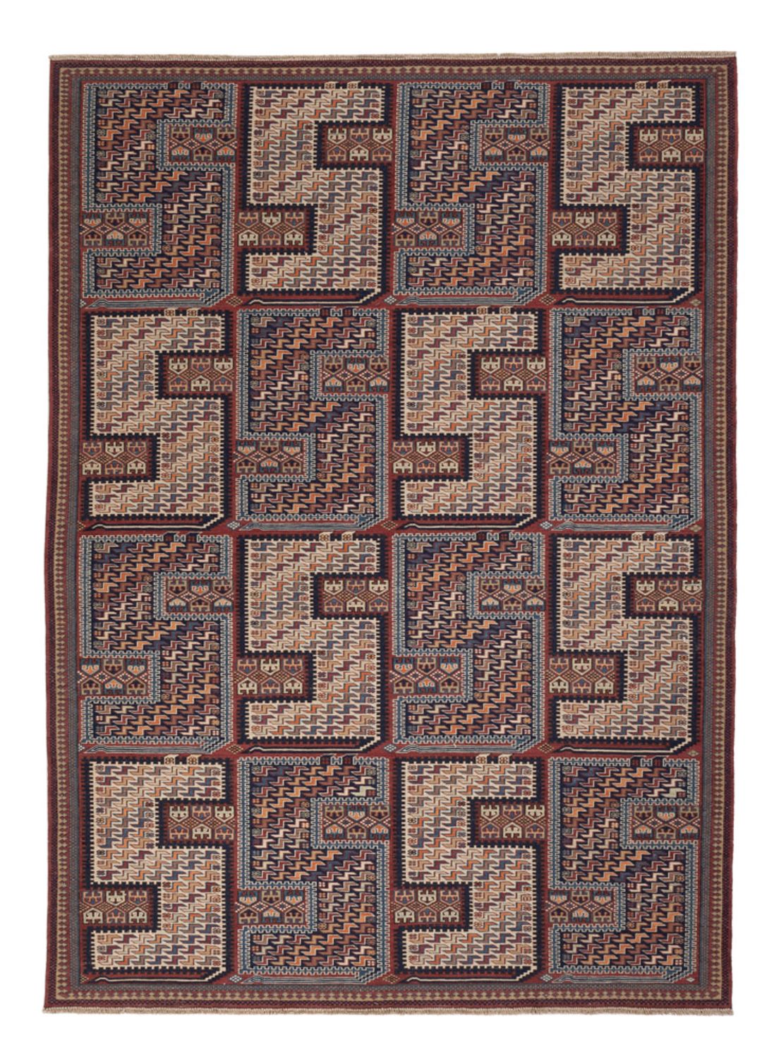 Kelim Rug - Oriental - Soumak - 216 x 152 cm - dark beige