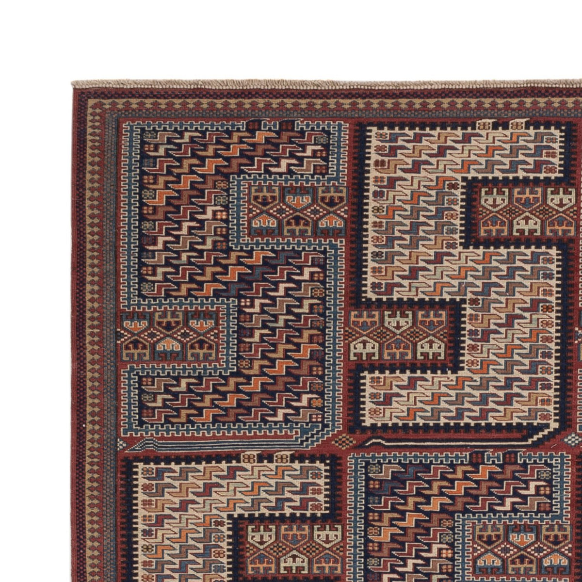 Kelim Rug - Oriental - Soumak - 216 x 152 cm - dark beige