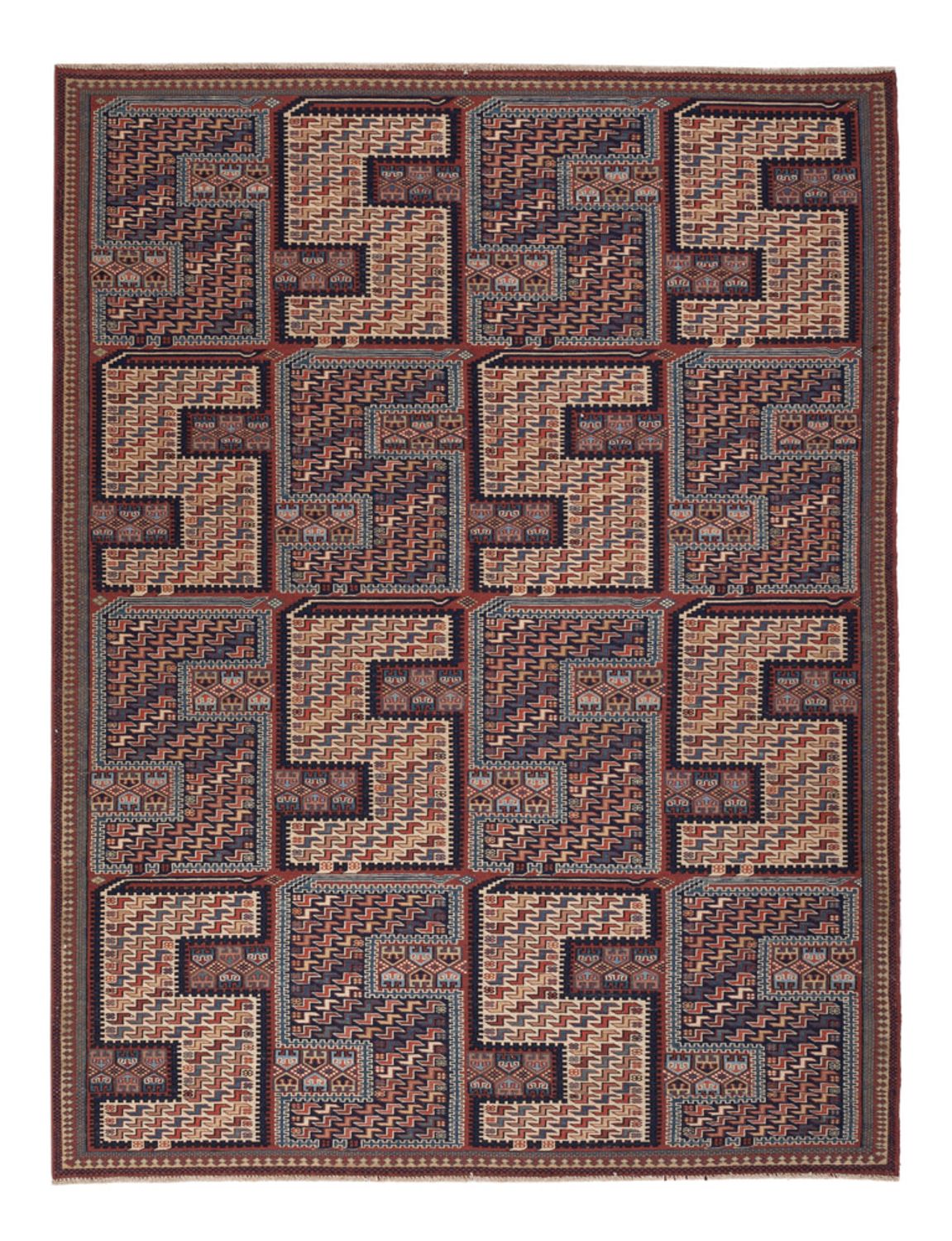 Kelim Rug - Oriental - Soumak - 207 x 165 cm - dark beige