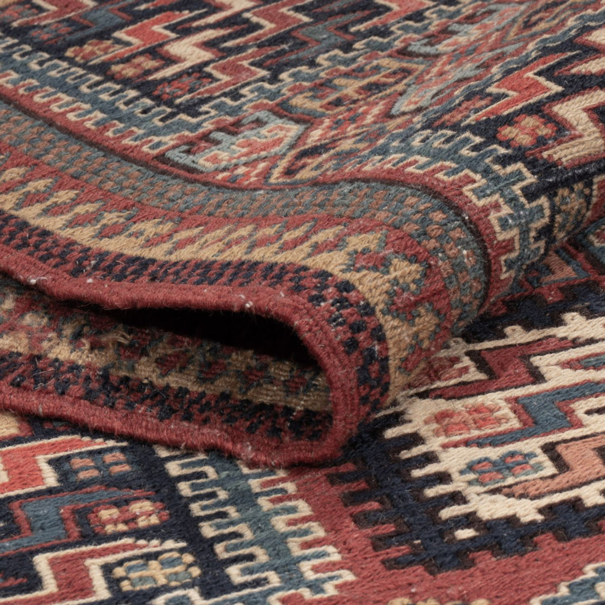 Kelim Rug - Oriental - Soumak - 207 x 165 cm - dark beige