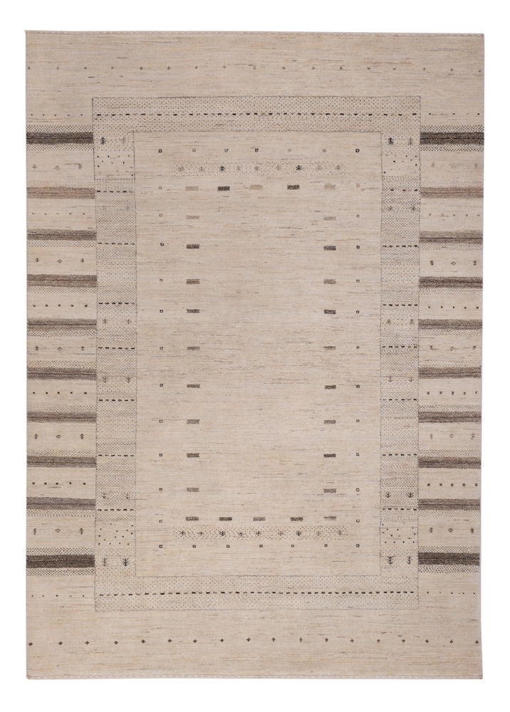 Gabbeh Rug - Loribaft Indus - 245 x 174 cm - light beige