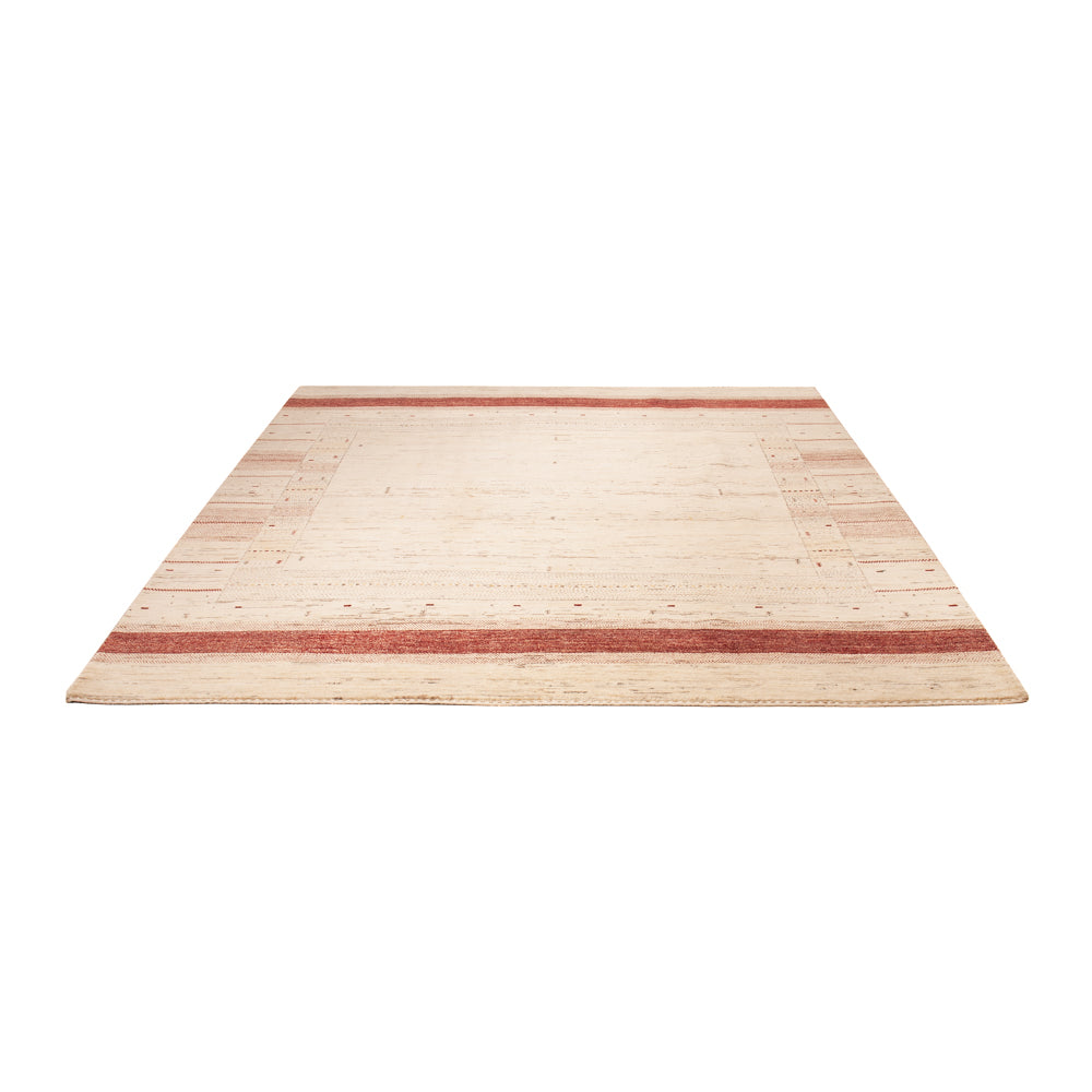 Gabbeh Rug - Loribaft Indus square  - 246 x 249 cm - light beige