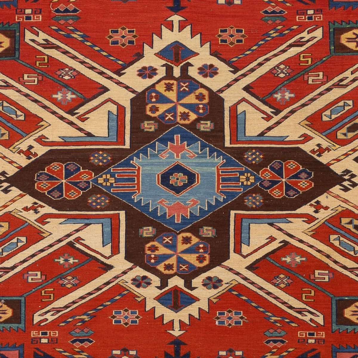 Kelim Rug - Oriental - Soumak - 282 x 198 cm - red