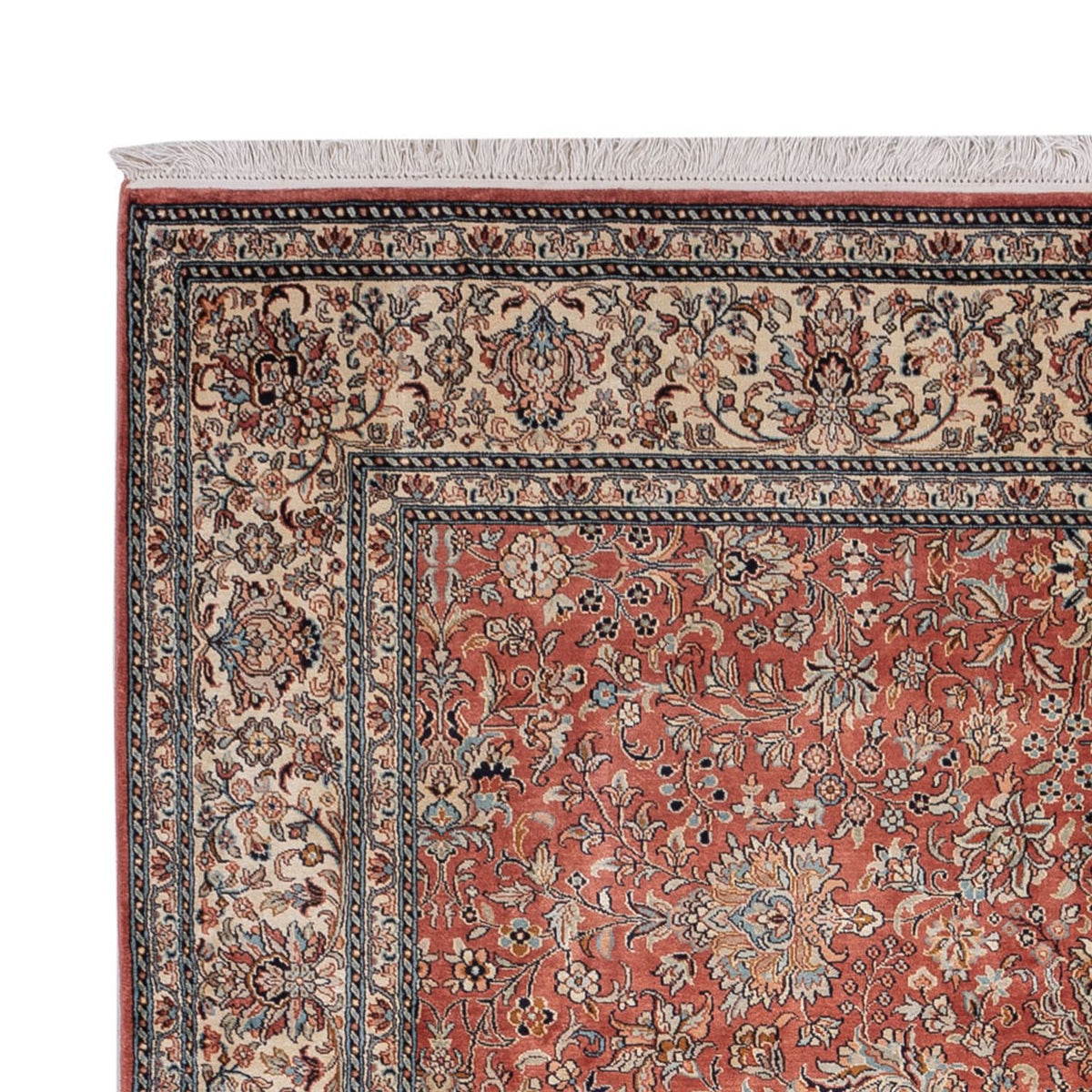 Silk Rug - Kashmir Silk - 268 x 184 cm - light red