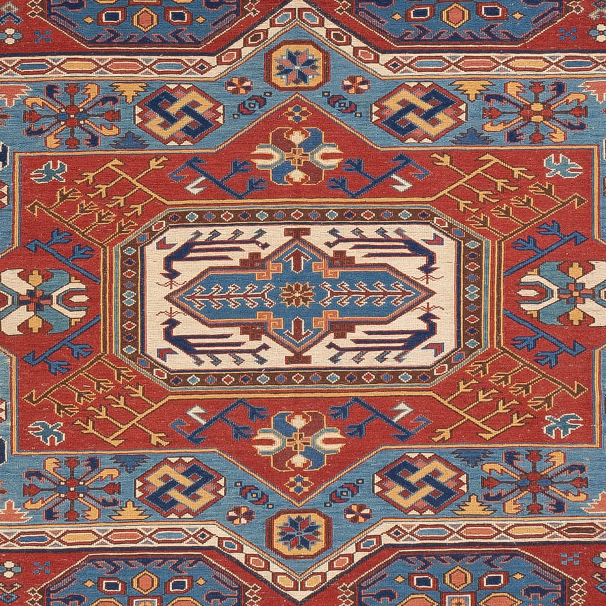Kelim Rug - Oriental - Soumak - 329 x 256 cm - red
