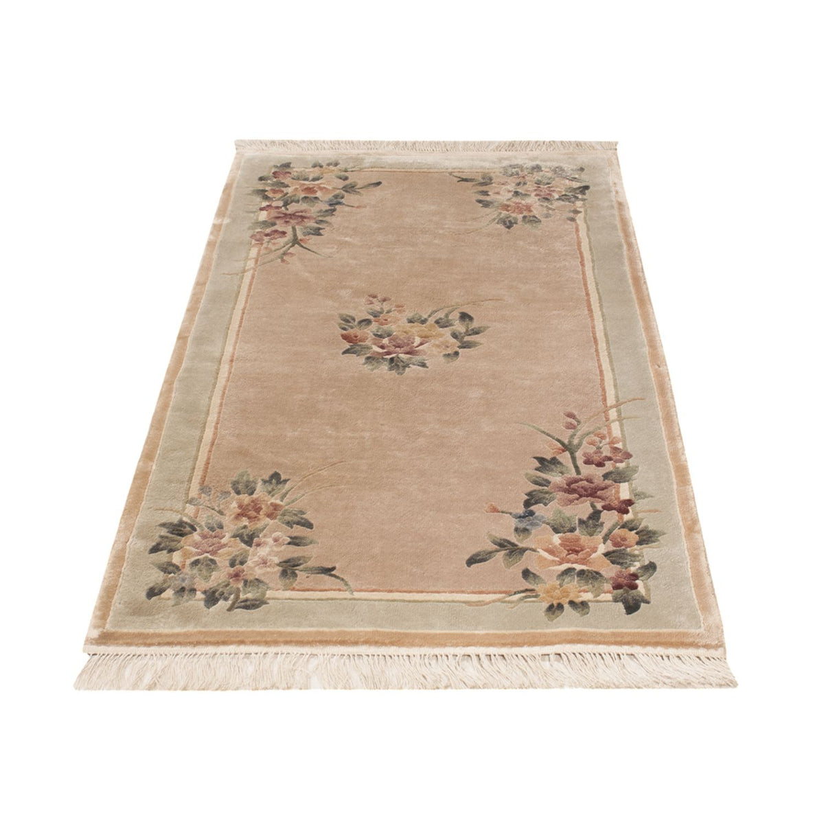 Silk Rug - Chinese Silk - 135 x 70 cm - beige