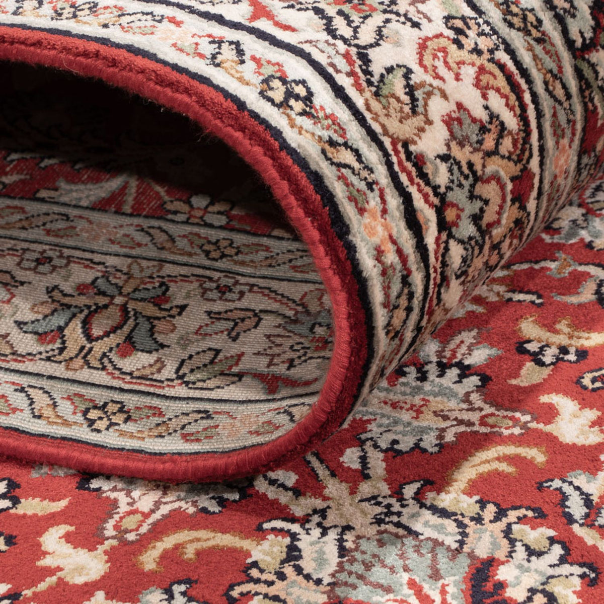 Runner Silk Rug - Kashmir Silk - 363 x 79 cm - red