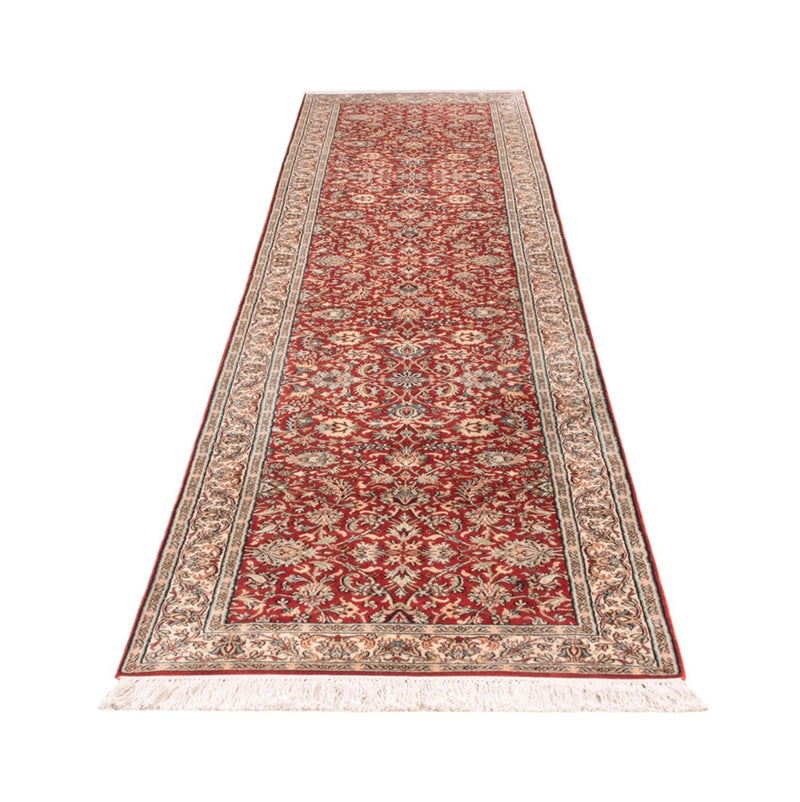 Runner Silk Rug - Kashmir Silk - 363 x 79 cm - red