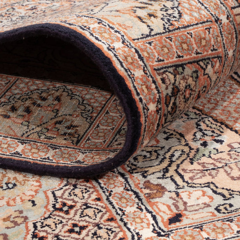 Runner Silk Rug - Kashmir Silk - 236 x 80 cm - dark beige