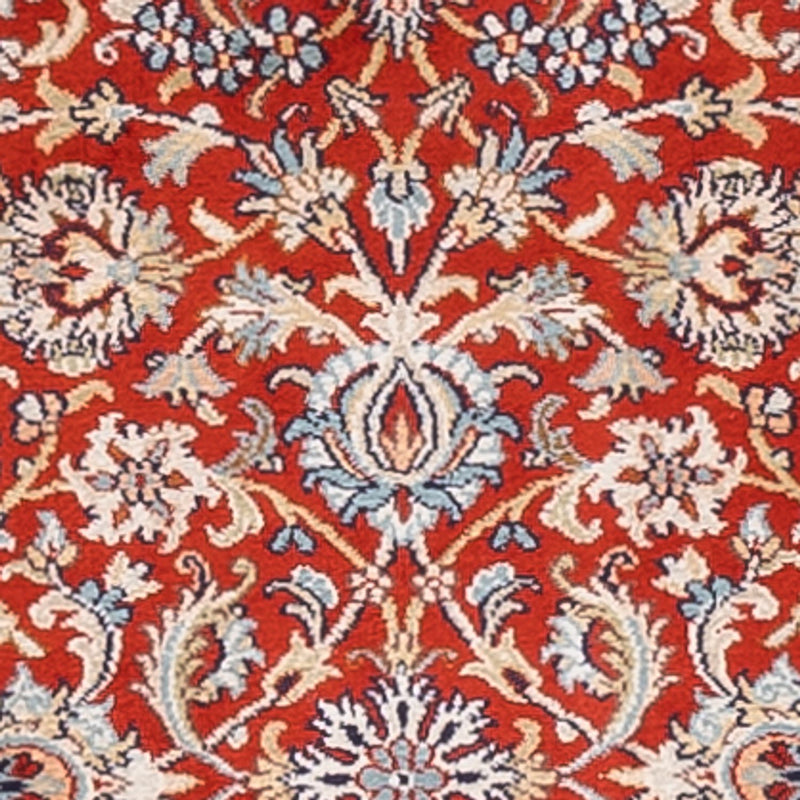 Runner Silk Rug - Kashmir Silk - 241 x 76 cm - red