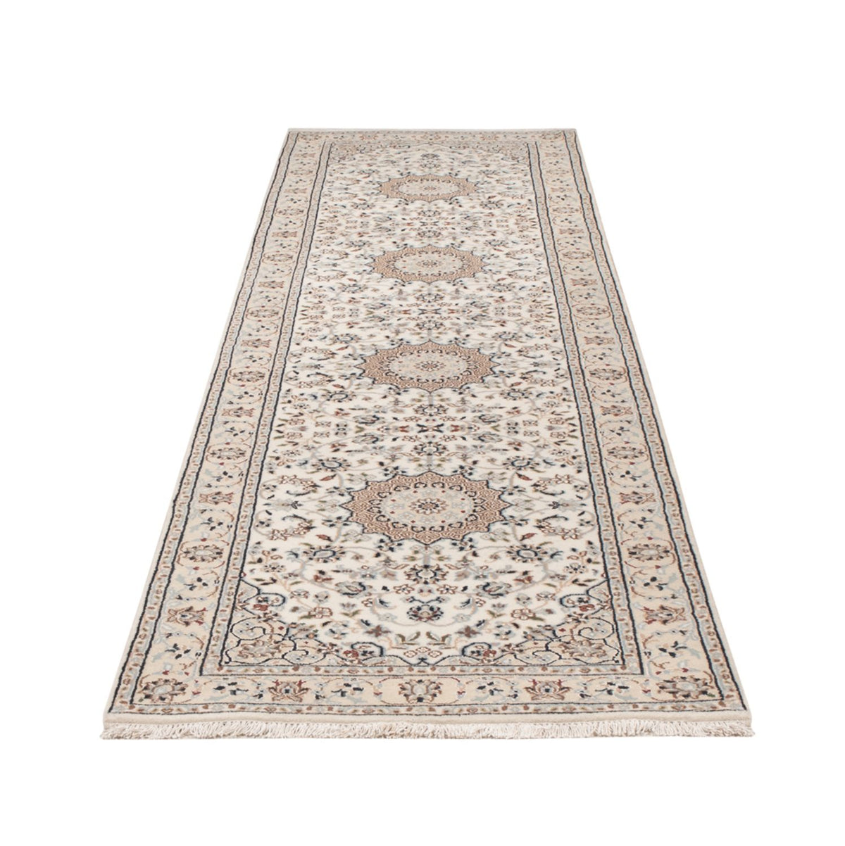 Runner Oriental Rug - Nain - Indus - 307 x 80 cm - beige