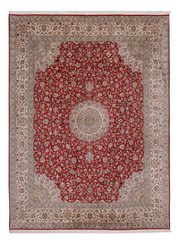 Silk Rug - Kashmir Silk - 327 x 244 cm - red
