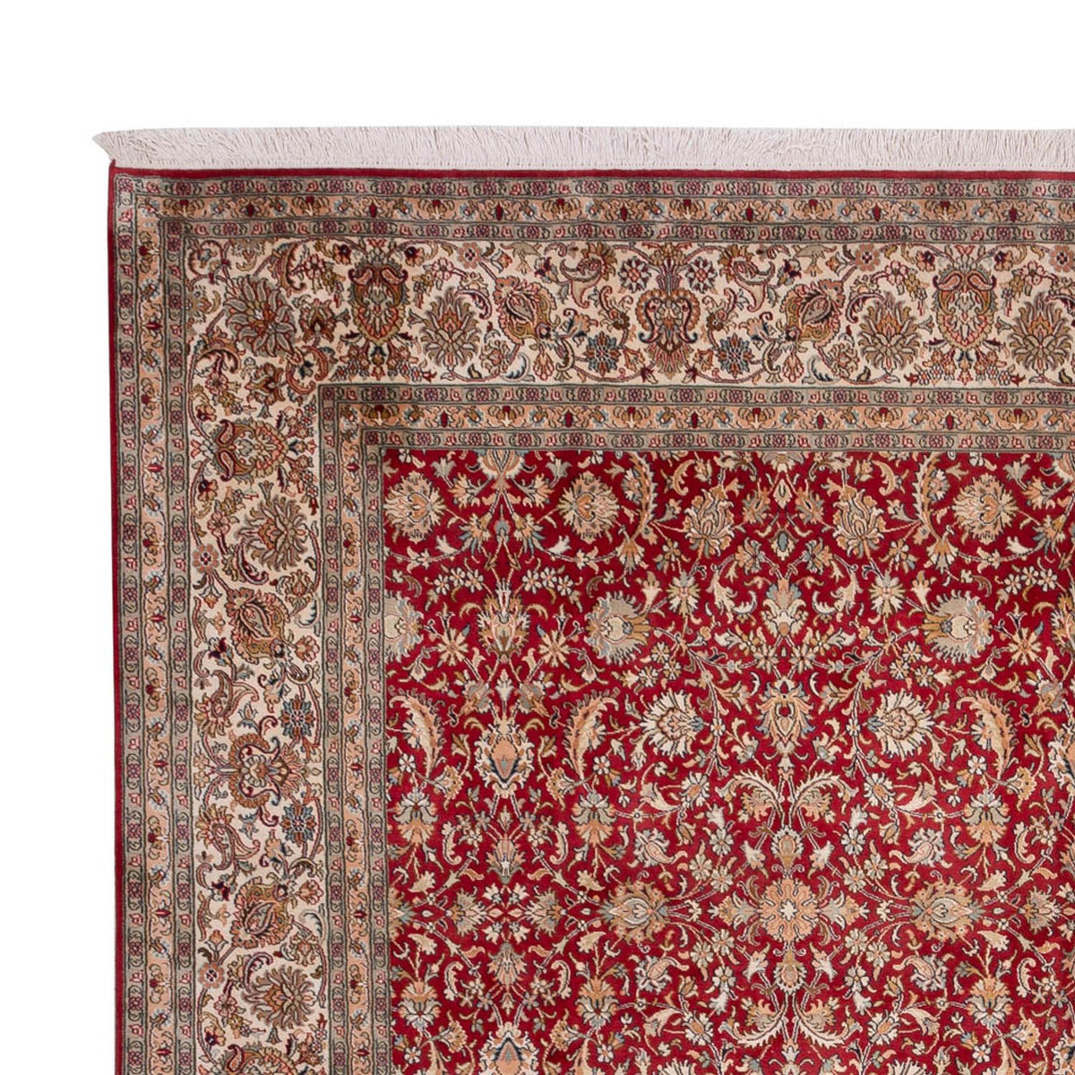 Silk Rug - Kashmir Silk - 369 x 279 cm - red