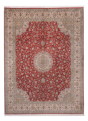 Silk Rug - Kashmir Silk - 321 x 245 cm - red