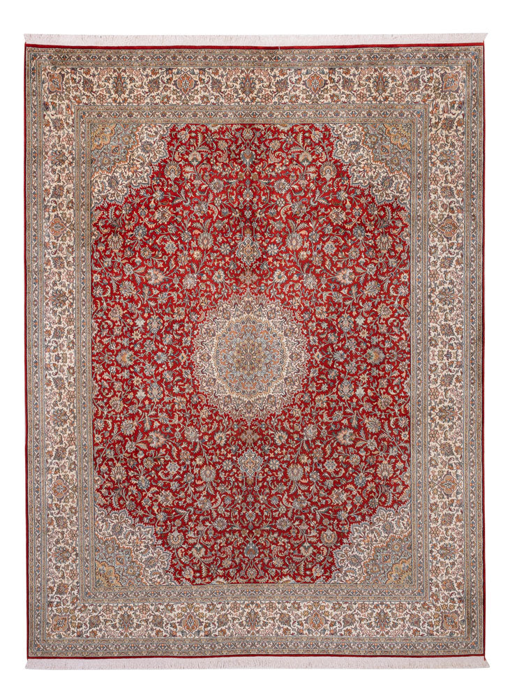 Silk Rug - Kashmir Silk - 321 x 245 cm - red