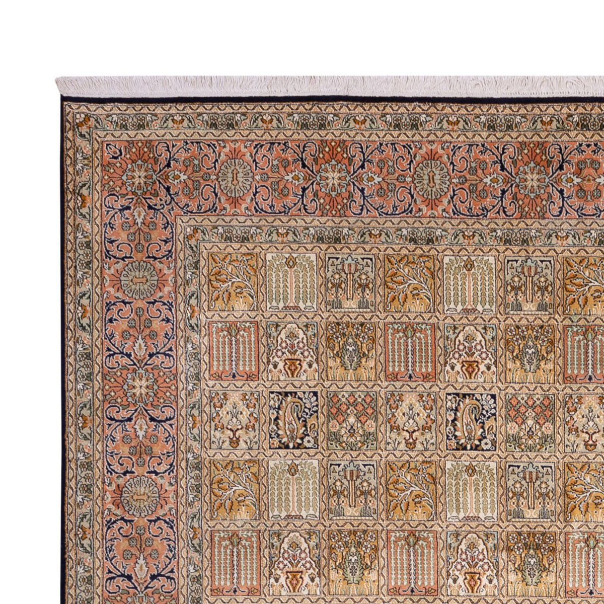 Silk Rug - Kashmir Silk - 330 x 246 cm - dark beige