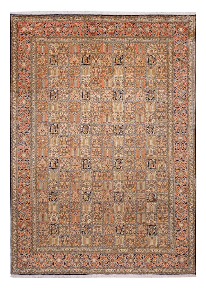 Silk Rug - Kashmir Silk - 344 x 245 cm - dark beige
