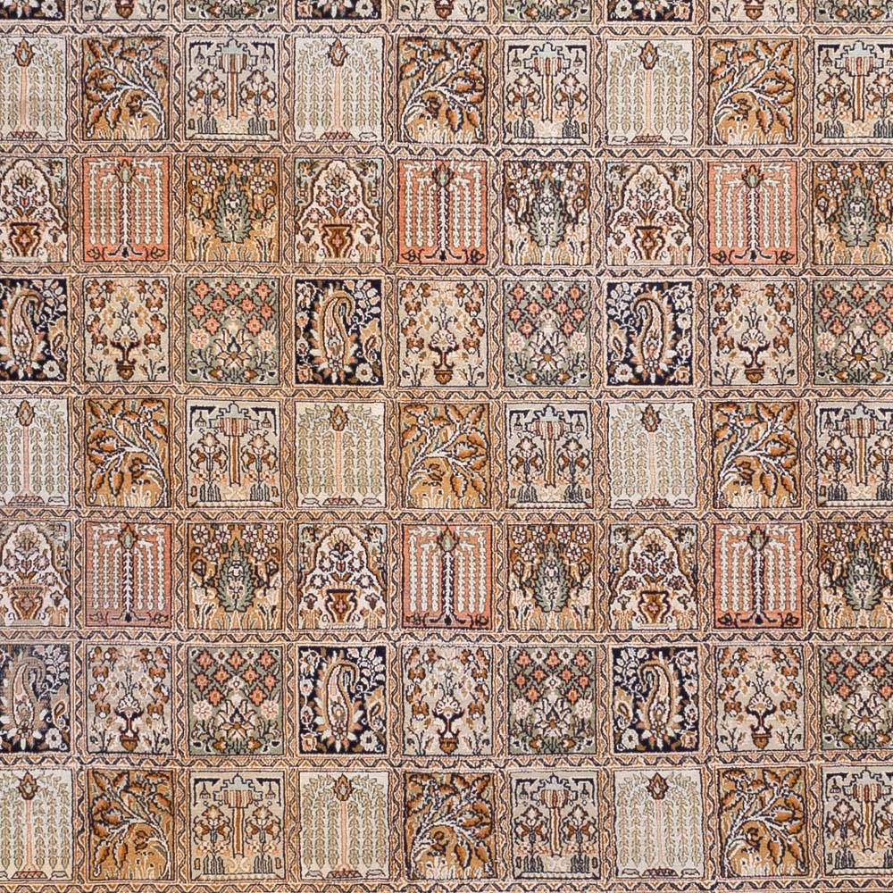 Silk Rug - Kashmir Silk - 377 x 275 cm - dark beige