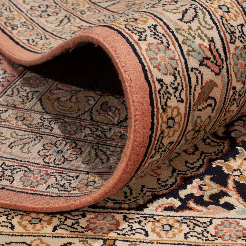 Silk Rug - Kashmir Silk - 381 x 273 cm - dark beige