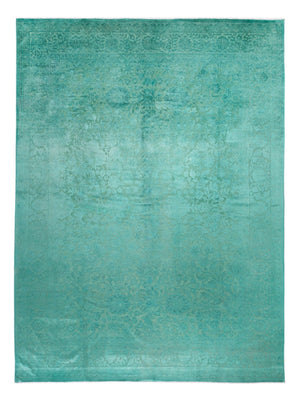 Designer Rug - Vintage/Overdyed - 428 x 311 cm - green