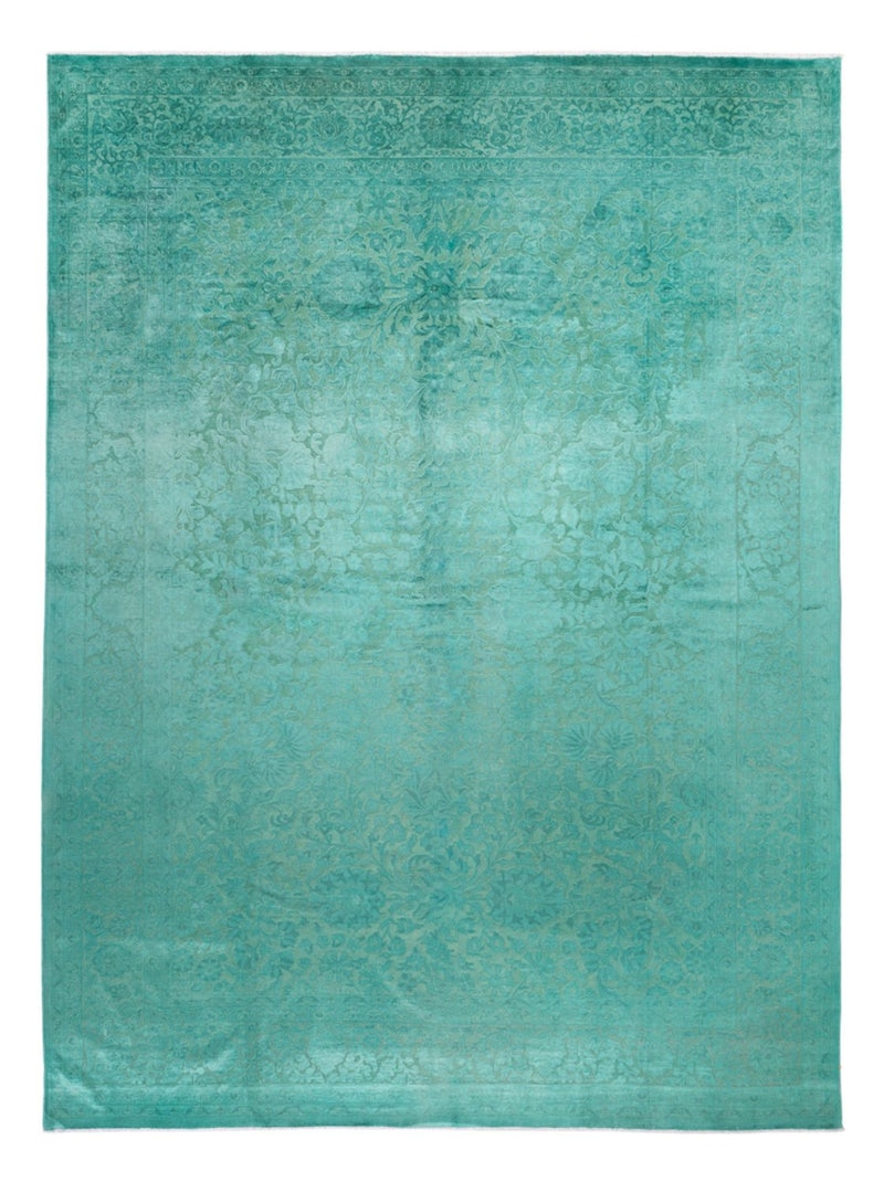 Designer Rug - Vintage/Overdyed - 428 x 311 cm - green