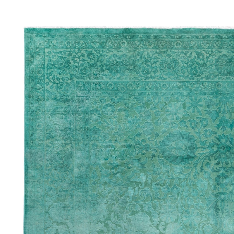 Designer Rug - Vintage/Overdyed - 428 x 311 cm - green
