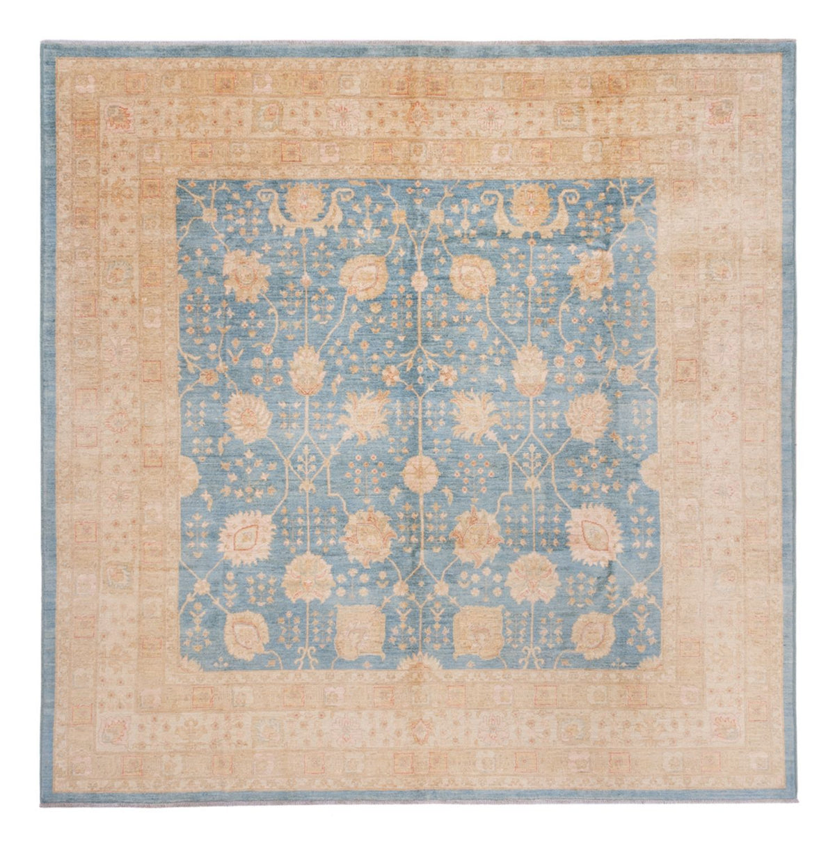 Ziegler Rug square  - 297 x 298 cm - light blue