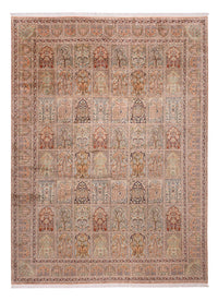 Silk Rug - Kashmir Silk - 403 x 298 cm - dark beige