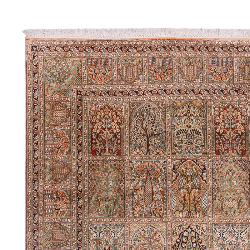 Silk Rug - Kashmir Silk - 403 x 298 cm - dark beige
