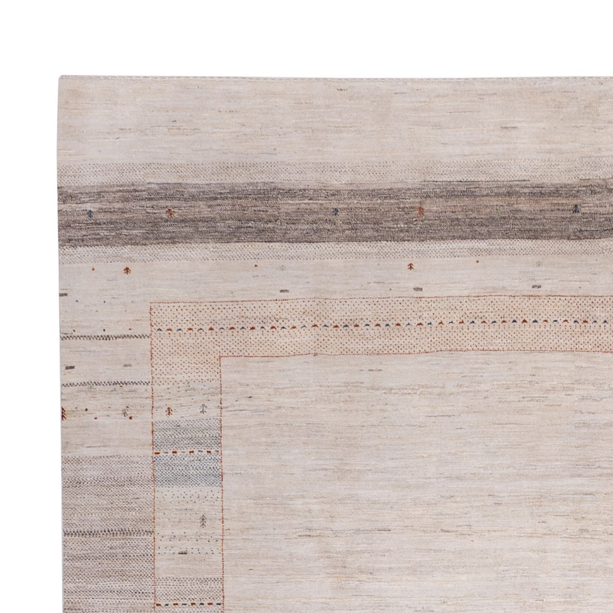 Gabbeh Rug - Loribaft Indus - 396 x 300 cm - taupe