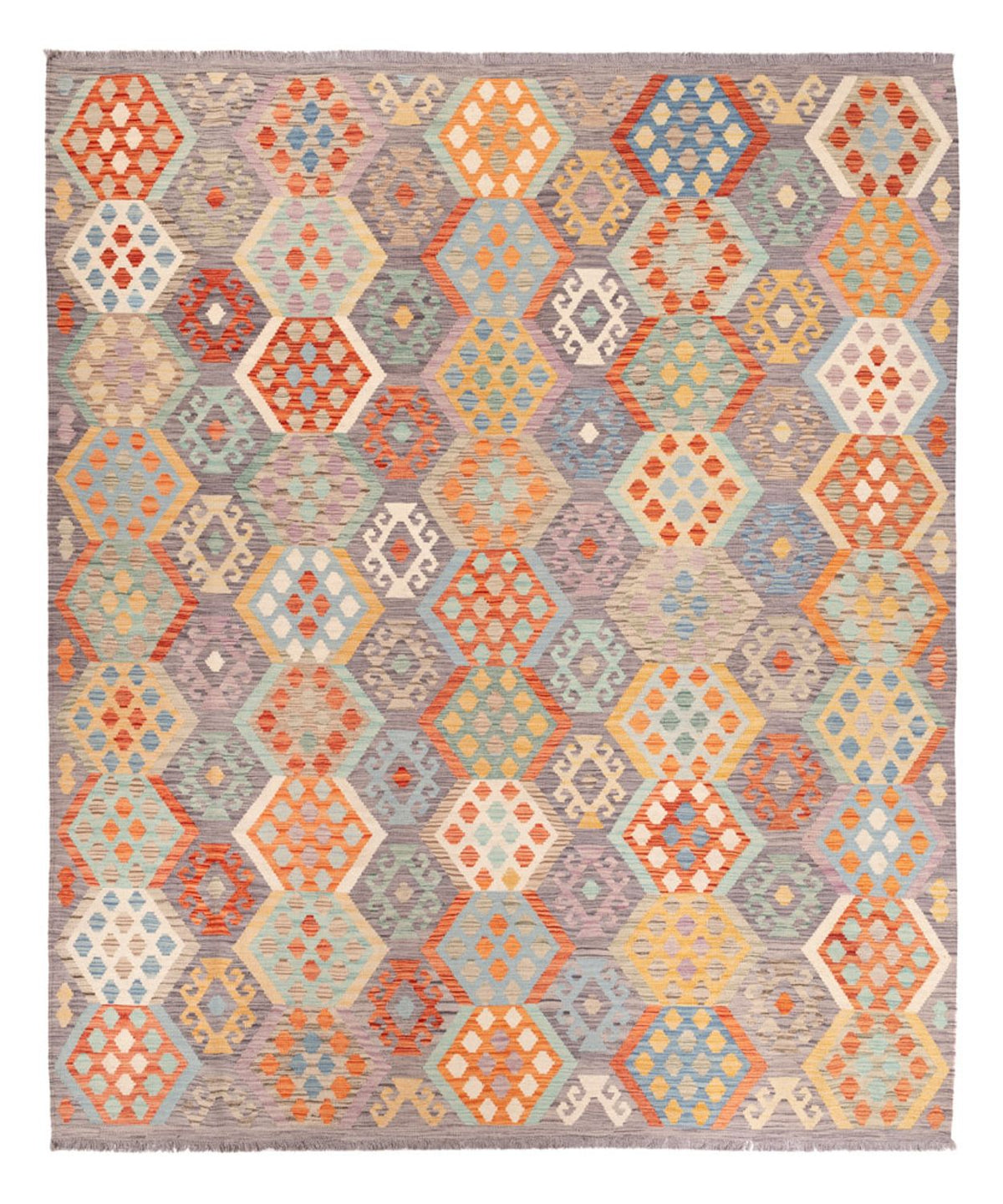 Kelim Rug - Splash - 294 x 252 cm - multicolored