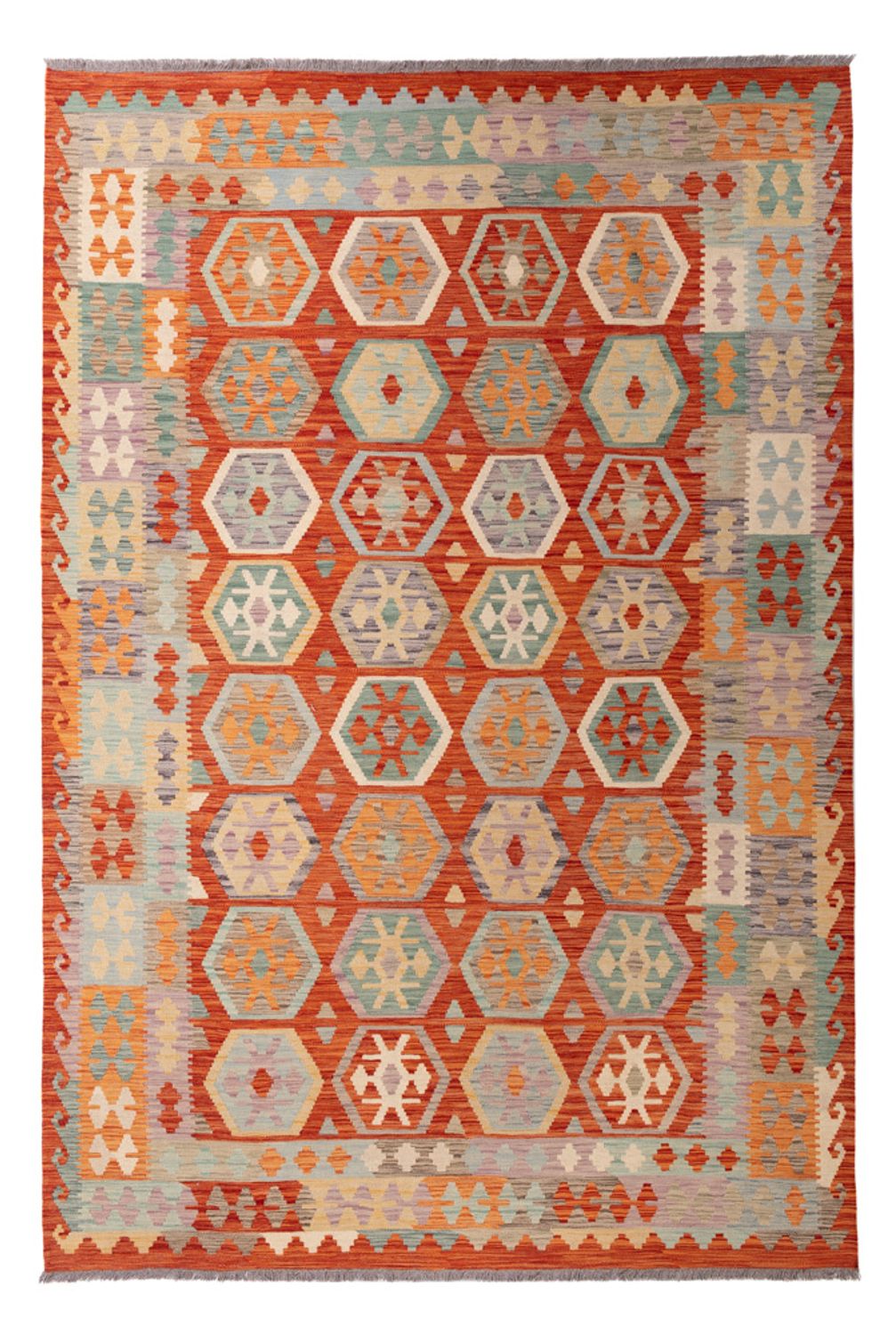 Kelim Rug - Splash - 298 x 206 cm - multicolored