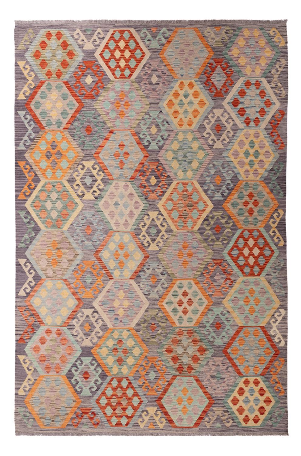 Kelim Rug - Splash - 300 x 202 cm - multicolored