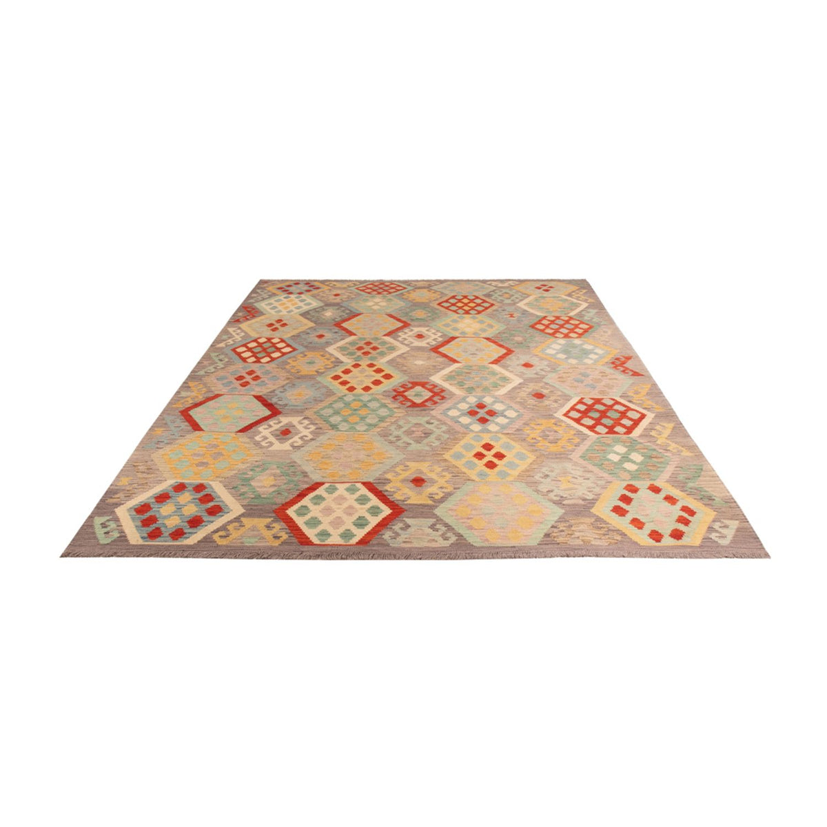 Kelim Rug - Splash - 301 x 209 cm - multicolored