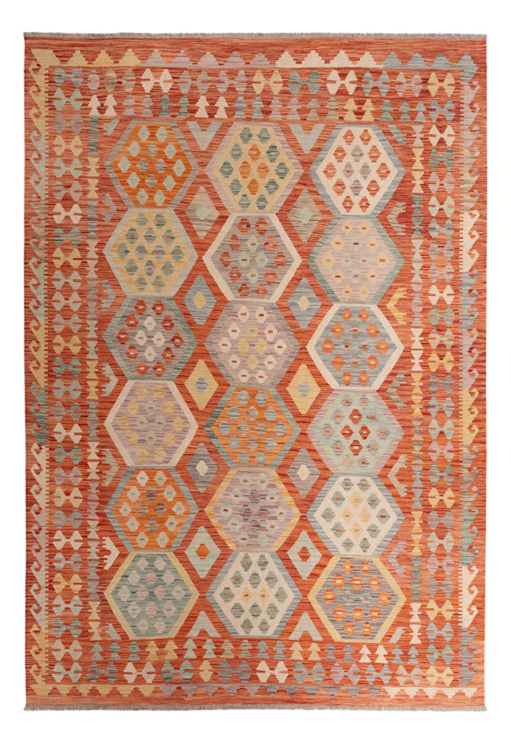 Kelim Rug - Splash - 289 x 200 cm - multicolored