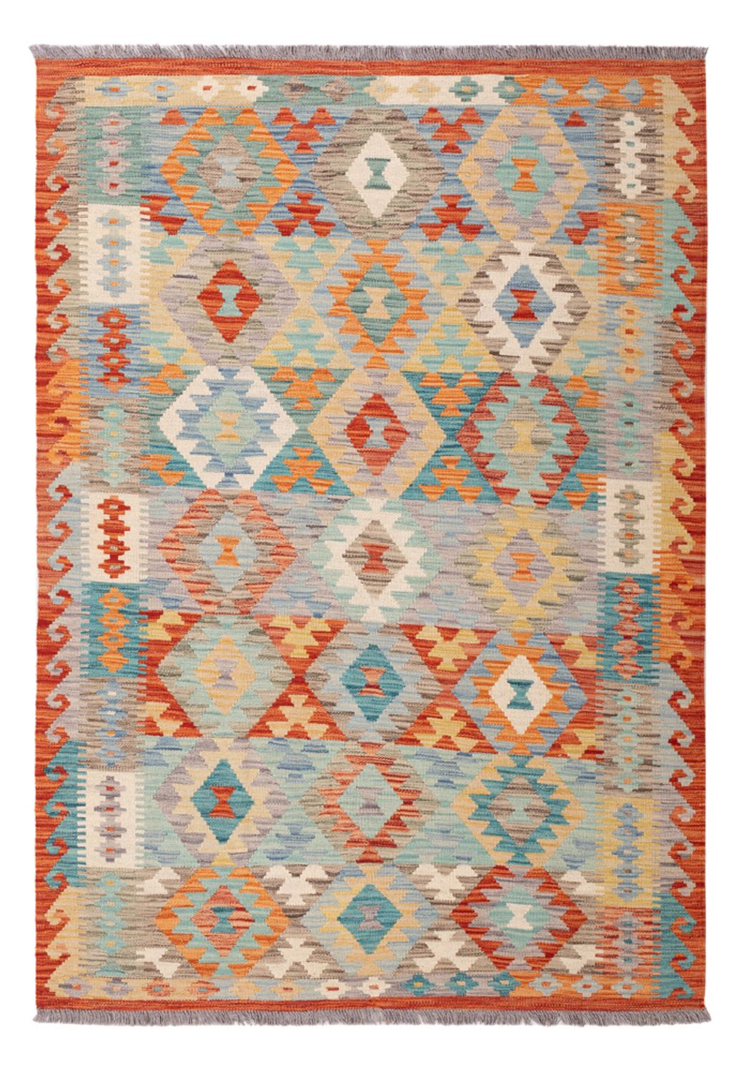 Kelim Rug - Splash - 187 x 129 cm - multicolored