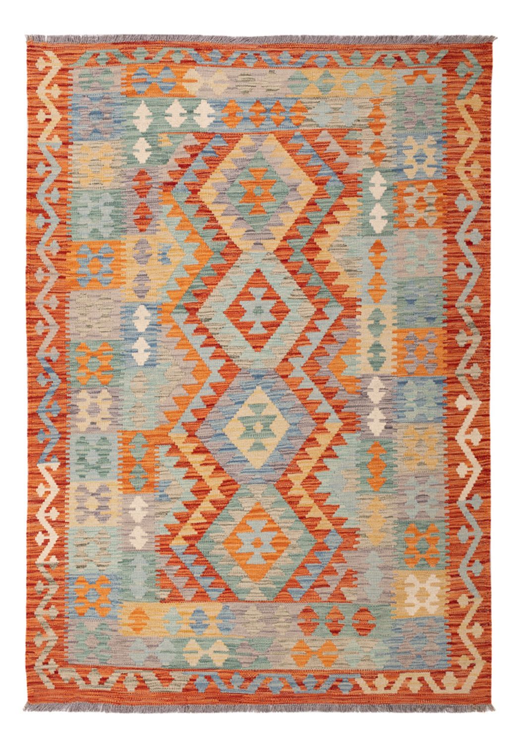 Kelim Rug - Splash - 191 x 130 cm - multicolored