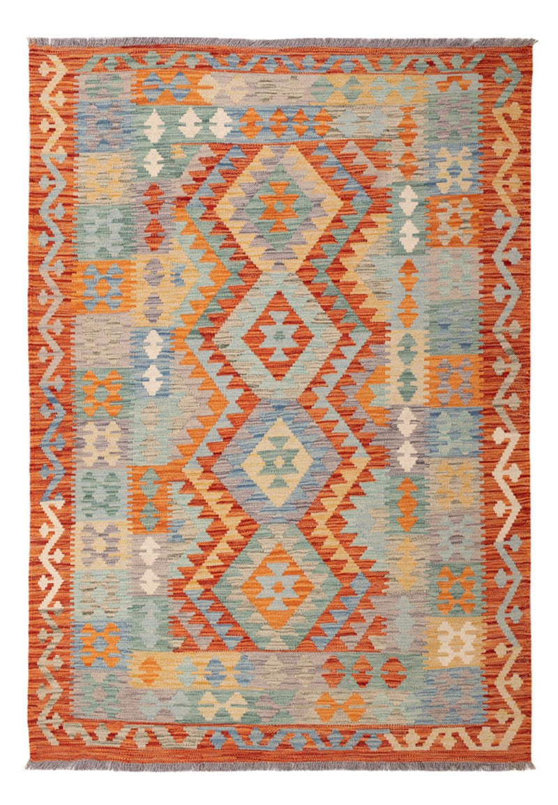 Kelim Rug - Splash - 191 x 130 cm - multicolored