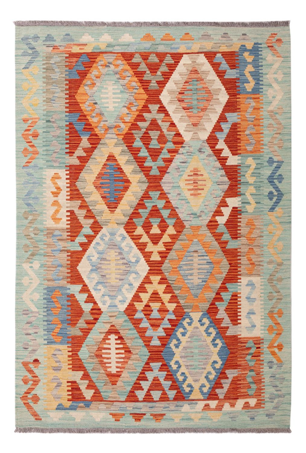 Kelim Rug - Splash - 183 x 127 cm - multicolored