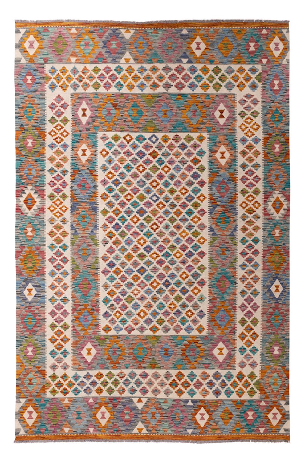 Kelim Rug - Splash - 301 x 203 cm - multicolored