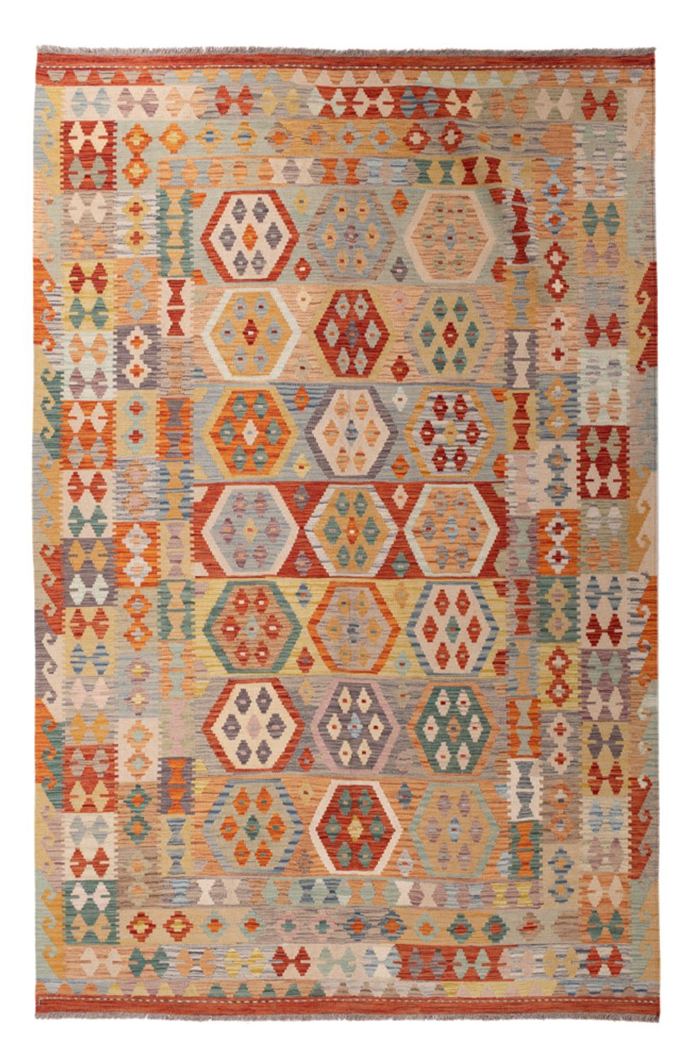 Kelim Rug - Splash - 305 x 200 cm - multicolored