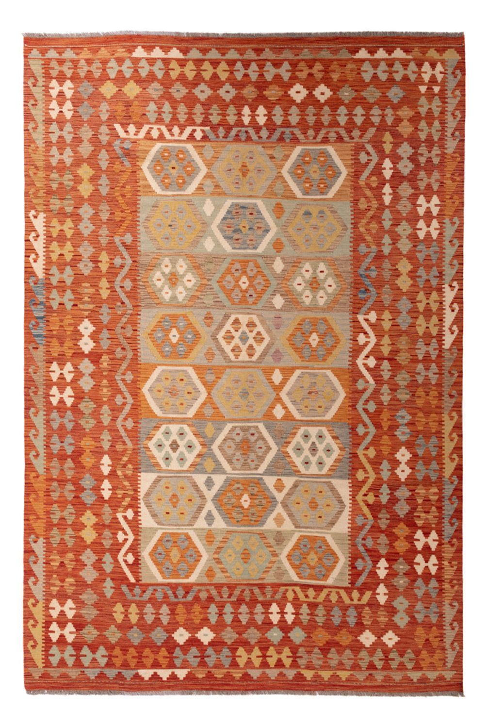 Kelim Rug - Splash - 298 x 197 cm - multicolored