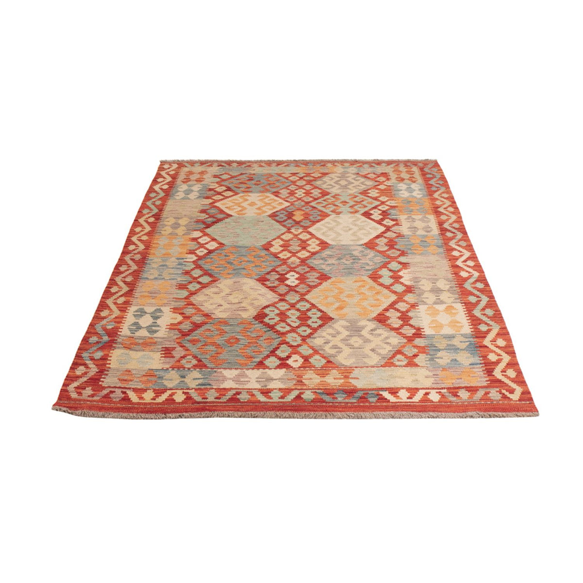 Kelim Rug - Splash - 201 x 127 cm - multicolored