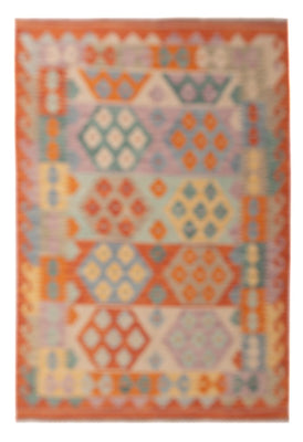Kelim Rug - Splash - 182 x 124 cm - multicolored